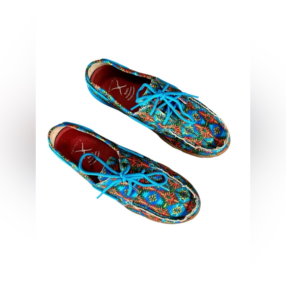 Twisted X Women’s Canvas Mocassin Moc Boat Shoes 8.5 M - Picture 6 of 16